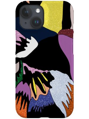 Glitter Feathers Phone Case (Yellow)