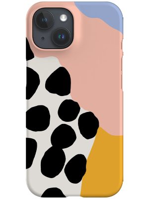 Wavy Shapes & Big Dots Phone Case (Pink)