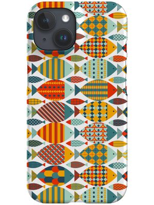 Geometric Fish by Angela Sbandelli Phone Case (Multicolour)