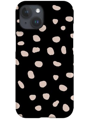 Polka Dots Large Memphis Phone Case (Black)