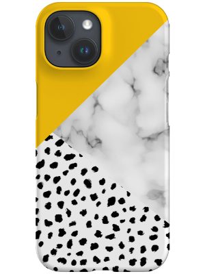 Marble & Dalmatian Phone Case (Yellow)