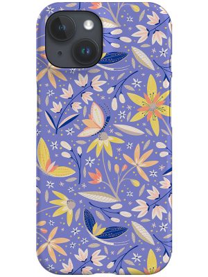 Yellow Purple Floral by Angela Sbandelli Phone Case (Lilac)