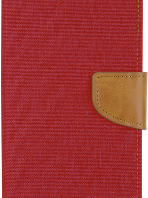 Goospery Canvas Diary For Galaxy A21S - Red