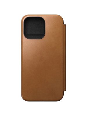 Nomad Leather Folio Phone Case for iPhone 15 Pro Max (English Tan)