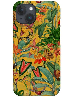 Exotic Butterflies and Florals By Uta Naumann Phone Case (Yellow)