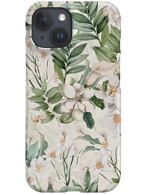 Victorian Magnolia and Palms By Uta Naumann Phone Case (White)