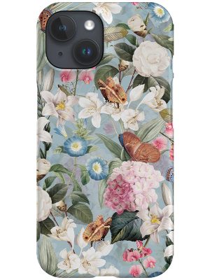 Vintage Tropical Hydrangea By Uta Naumann Phone Case (Blue)