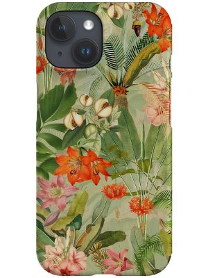 Exotic Hibiscus Jungle By Uta Naumann Phone Case (Green)