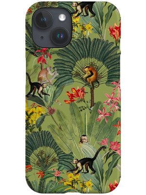 Tropical Monkey Paradise By Uta Naumann Phone Case (Green)