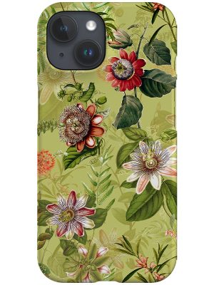 Vintage Passiflora Flowers By Uta Naumann Phone Case (Green)