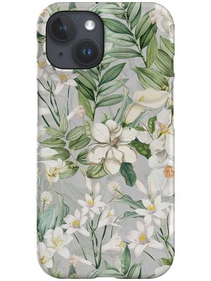 Victorian Magnolia and Palms By Uta Naumann Phone Case (Grey)
