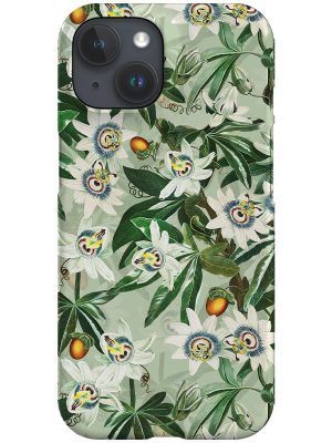 White Passiflora Jungle By Uta Naumann Phone Case (Green)