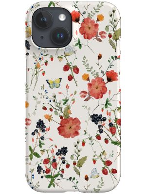 Blackberry and Strawberry Garden By Uta Naumann Phone Case (Red)