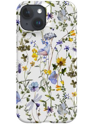 Vintage Lilac Wildflower Meadow By Uta Naumann Phone Case (White)