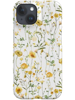 Watercolour Yellow Poppies By Uta Naumann Phone Case (White)