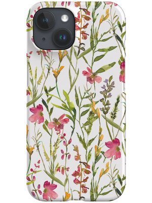 Watercolour Pink Lily Garden By Uta Naumann Phone Case (White)