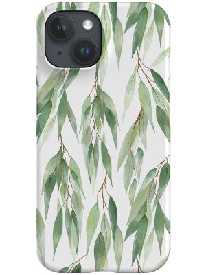 Watercolour Willow Leaves By Uta Naumann Phone Case (Green)