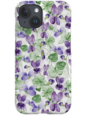Watercolour Purple Pansies By Uta Naumann Phone Case (Purple)