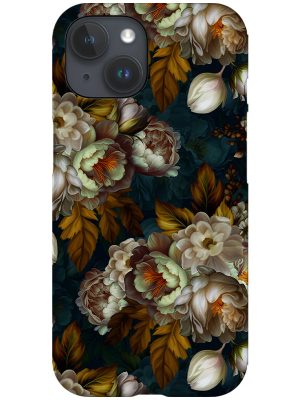 Vintage Baroque White Flowers By Uta Naumann Phone Case (Black)