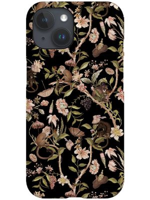 Vintage Chinoiserie Monkeys By Uta Naumann Phone Case (Black)