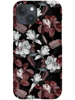 Vintage Large White Flowers By Uta Naumann Phone Case (Black)