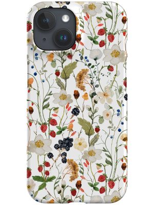Watercolour Vintage Strawberries By Uta Naumann Phone Case (White)
