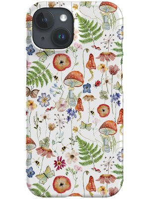 Watercolour Vintage Mushrooms By Uta Naumann Phone Case (White)