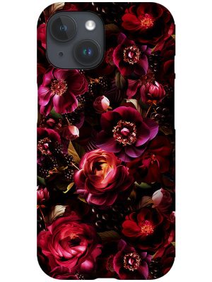 Vintage Midnight Rose Garden By Uta Naumann Phone Case (Red)