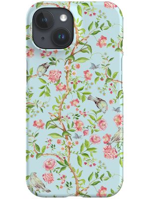 Chinoiserie Vintage Lovebirds By Uta Naumann Phone Case (Blue)