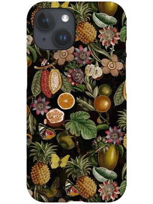 Tropical Nights and Butterflies By Uta Naumann Phone Case (Black)