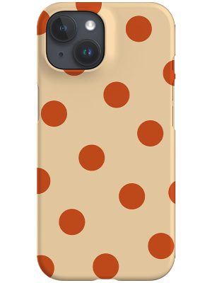 Bold Dots Phone Case (Beige Burnt Orange)