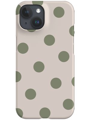 Bold Dots Phone Case (Linen Moss Green)