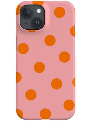 Bold Dots Phone Case (Orange Pink)
