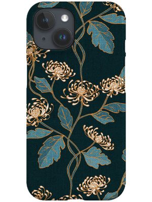 Chrysanthemum Nouveau by Cecilia Mok Phone Case (Blue)
