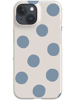 Clay Dots Phone Case (Ivory Dusty Blue)
