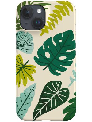 Exotic Leaves By Maria Galybina Phone Case (Green)