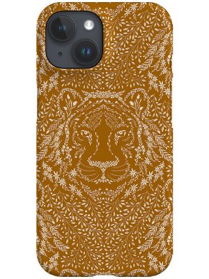Floral Tiger by Denes Anna Design Phone Case (Burnt Sienna)