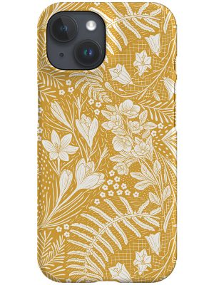 Forest Flowers Paisley by Denes Anna Design Phone Case (Yellow)