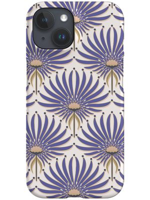 Geometric Flower by Garabateo Phone Case (Very Peri)