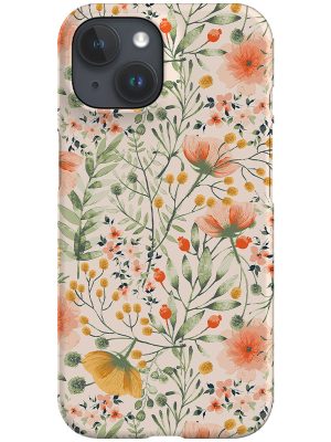 Hand Drawn Florals by Garabateo Phone Case (Beige)