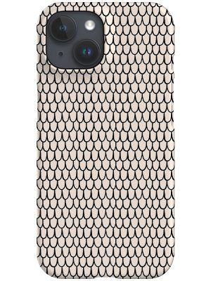 Fish Scale Scribble by Kayla Ann Phone Case (Black)