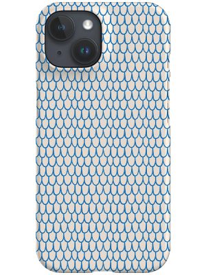 Fish Scale Scribble by Kayla Ann Phone Case (Blue)
