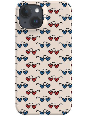 Heart Eye Sunglasses by Kayla Ann Phone Case (Beige)