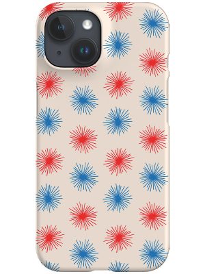 Red and Blue Fireworks by Kayla Ann Phone Case (Beige)