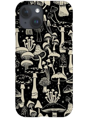 Mushroom Collection by Misentangledvision Phone Case (Black)