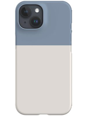 Colour Block Print Phone Case (Dusty Blue Ivory)
