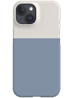 Colour Block Print Phone Case (Ivory Dusty Blue)