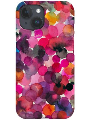 Overlapping Watercolour Dots By Ninola Design Phone Case (Pink)
