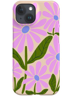 Retro Groovy Daisy By Gavthomeu Phone Case (Beige)
