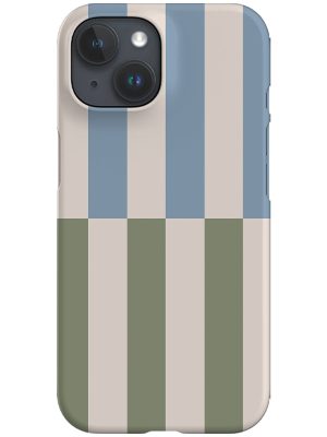 Shifted Stripes Phone Case (Dusty Linen Blue)